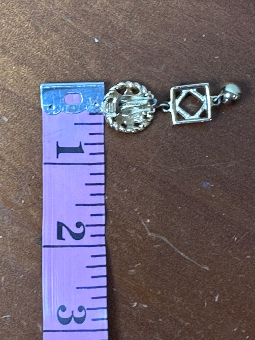 Givenchy Vintage Gold Tone Clip-On
Drop Earrings: Star Charm - Picture 6 of 7